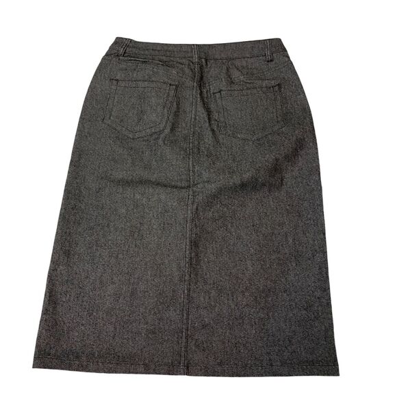 The Main Street Exchange Skirt Womens 6 Black Denim Stretch Regular Fit - Picture 2 of 14